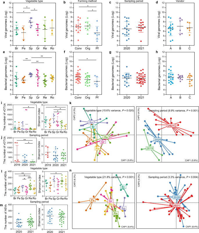 Characterization of the phyllosphere virome of fresh vegetables and potential transfer to the human gut