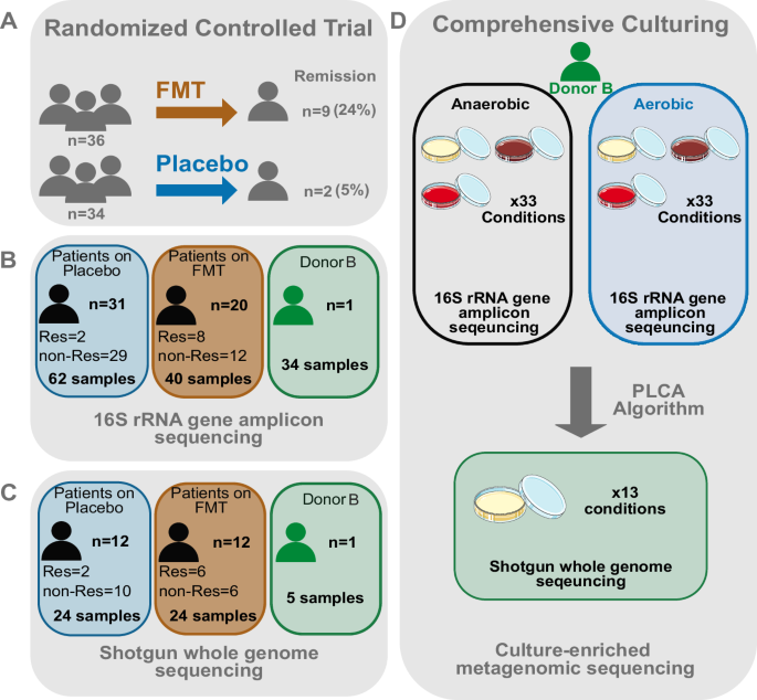 Detecting microbial engraftment after FMT using placebo sequencing and culture enriched metagenomics to sort signals from noise