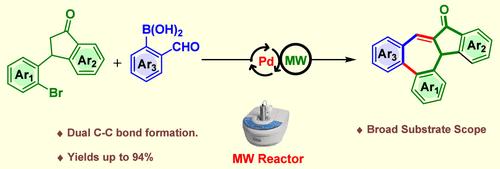 Microwave-Assisted One-Pot Synthesis of Diverse Tribenzo[a,f,h]azulen-10-ones