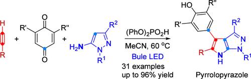 Visible Light-Promoted Three-Component Reaction for the Synthesis of Pyrrolopyrazoles