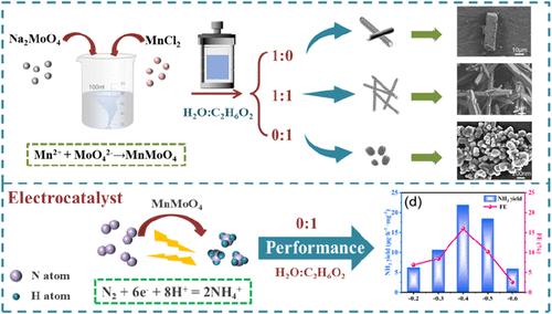 Effects of Different Alcohol Solvents on the Micromorphology of MnMoO4 and Their Electrocatalytic Performance in Ammonia Synthesis