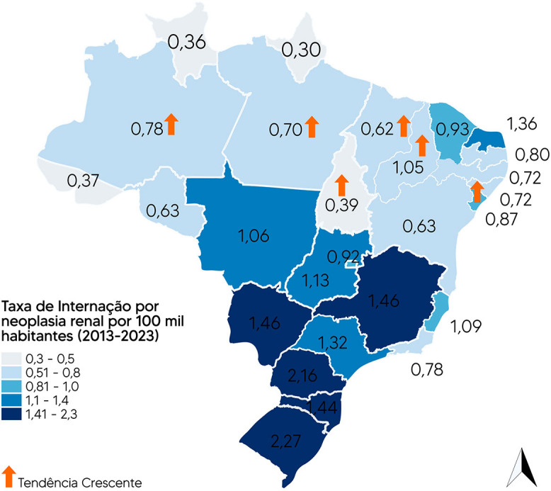 Epidemiological profile of kidney cancer in Brazil: a multiregional ecological study.