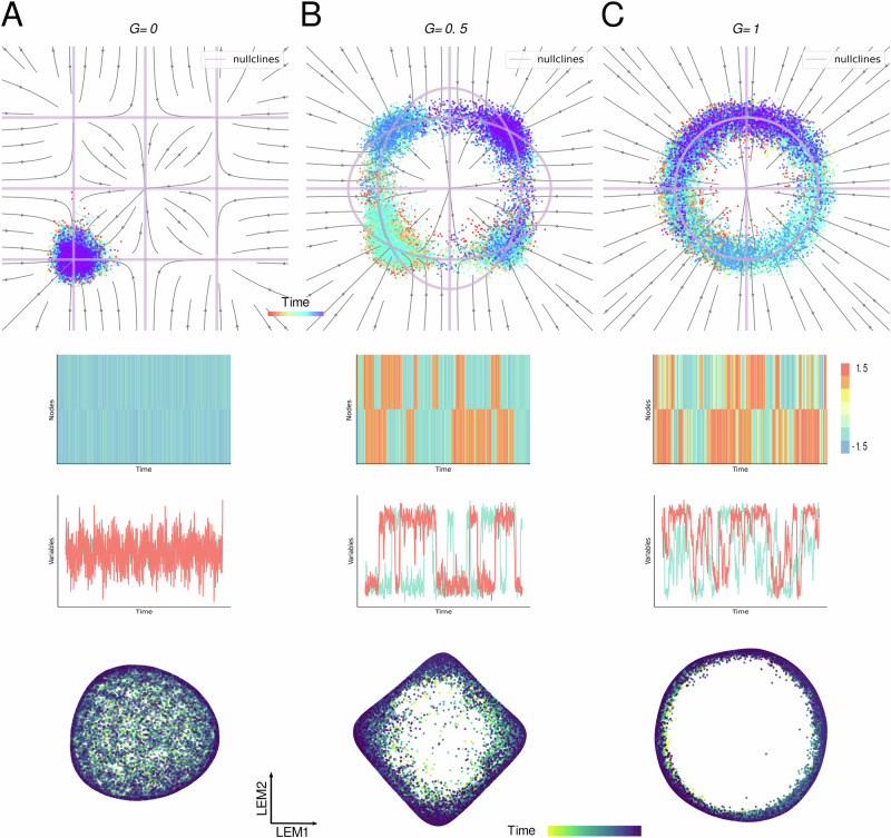 A mechanism for the emergence of low-dimensional structures in brain dynamics.