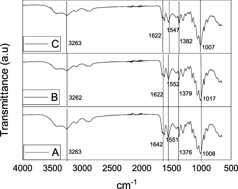 Obtention and Characterization of Chitosan from Exuviae of <i>Tenebrio molitor</i> and <i>Sphenarium purpurascens</i>.