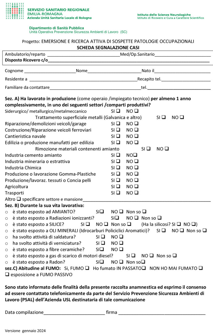 A 7-Year Active Surveillance Experience for Occupational Lung Cancer in Bologna, Italy (2017-2023).