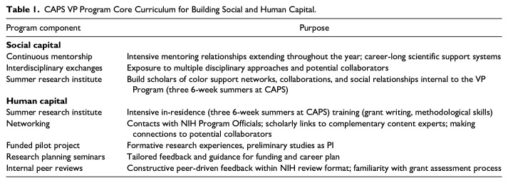 Mentoring Early-Career Investigators of HIV/STI Health Disparities Research: A Study Examining the CAPS Visiting Professors Program.