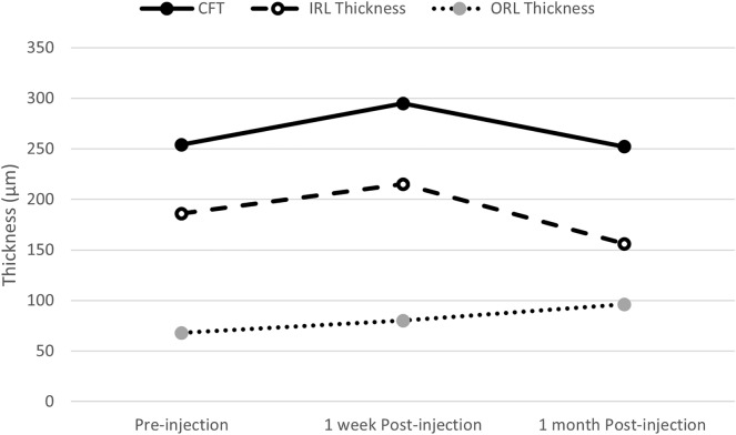 OCT macular changes in type 1 ROP following Ranibizumab injections.