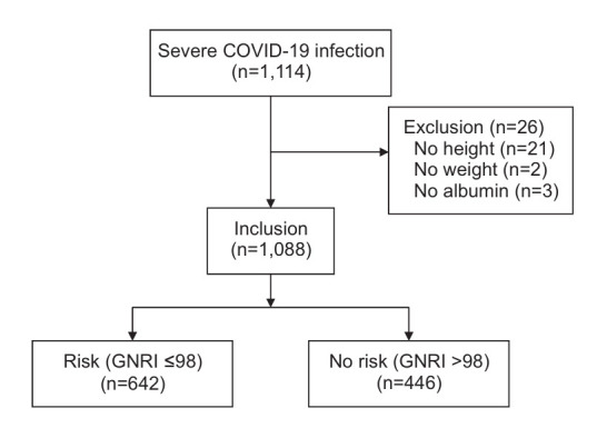 Relationship between the Geriatric Nutrition Risk Index and the Prognosis of Severe Coronavirus Disease 2019 in Korea.