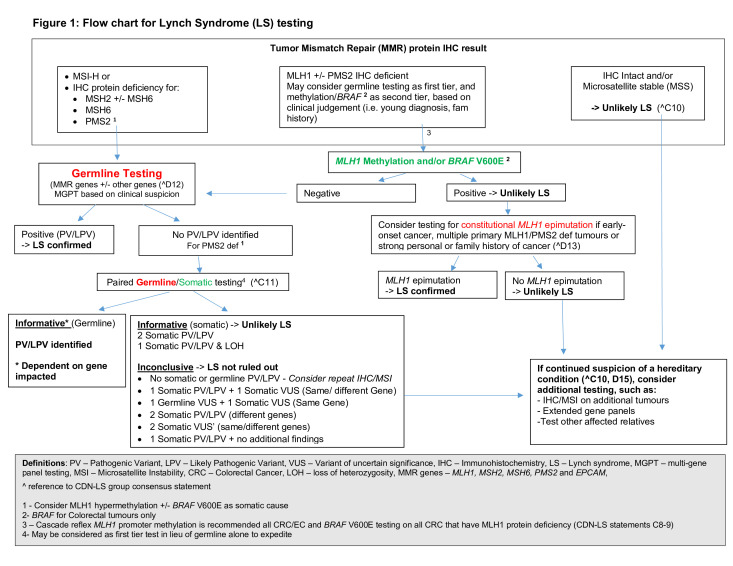 Canadian consensus for the assessment and testing of Lynch syndrome.