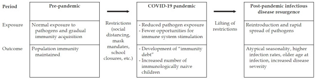 The changing landscape of pediatric infectious diseases before, during, and after the COVID-19 pandemic.