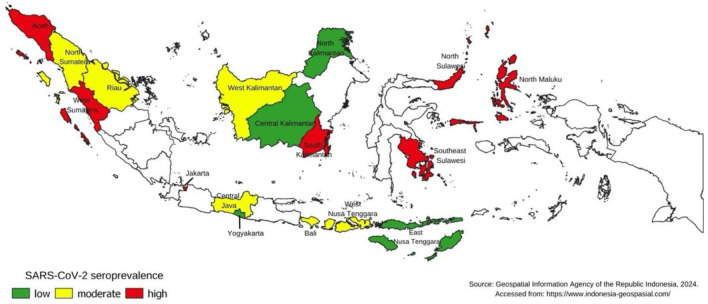 Seroepidemiological investigation of SARS-CoV-2 infection and risk factors in Indonesia before mass COVID-19 vaccination.