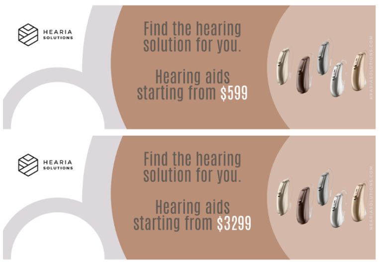 Exploring the Influence of Online Price Anchoring and Attribute Framing on the Likelihood of Hearing Aid Purchases.
