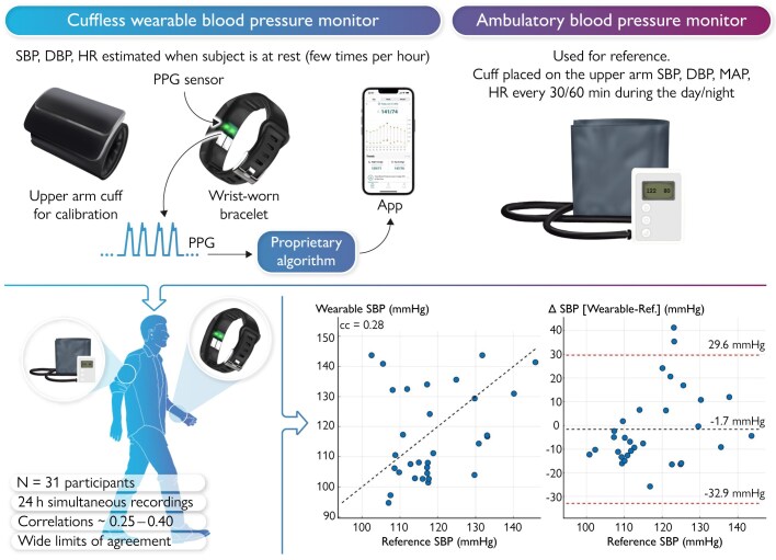 Validation of a popular consumer-grade cuffless blood pressure device for continuous 24 h monitoring.