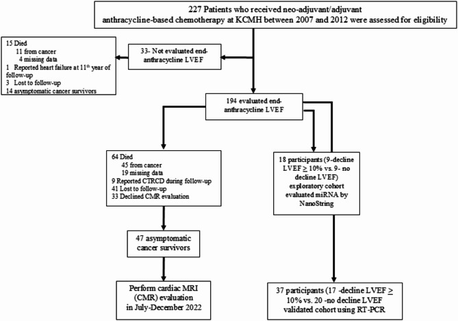 Long-term impact of anthracycline in early-stage breast cancer, bridging of MiRNAs profiler for early cardiotoxicity.