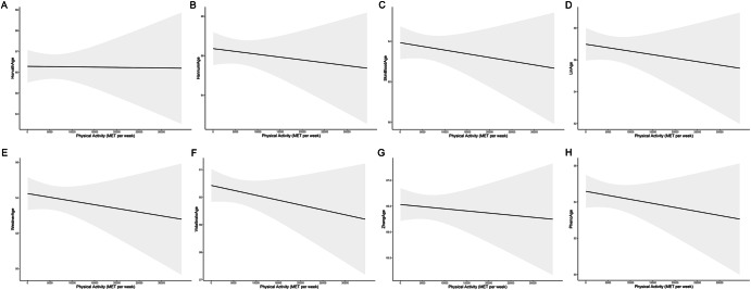 Relationship between physical activity and DNA methylation-predicted epigenetic clocks.