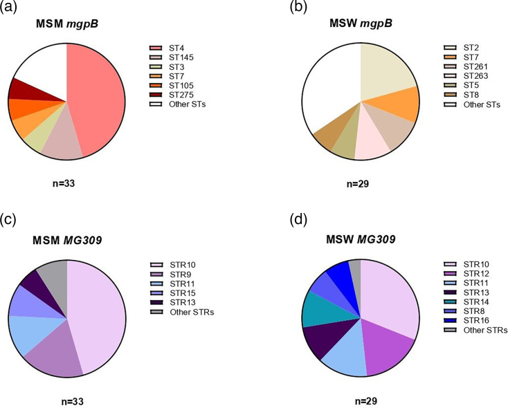 <i>Mycoplasma genitalium</i> molecular typing in men with non-gonococcal urethritis discriminates between phylogenetic clusters based on sexual preference and antibiotic resistance.