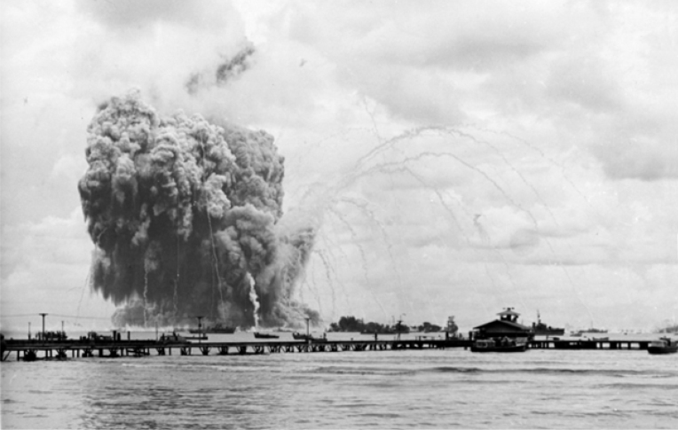 Ammunition ship explosions in Papua New Guinea and Solomon Islands, 1944 and 1945.