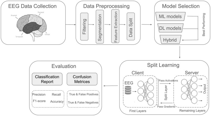 Decentralized EEG-based detection of major depressive disorder via transformer architectures and split learning.