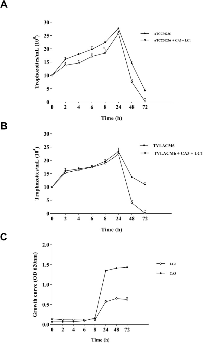 <i>In vitro</i> co-culture model of <i>Trichomonas vaginalis</i>, <i>Candida albicans</i>, and <i>Lactobacillus crispatus</i>: a system for assessing antimicrobial activity and microorganism interactions in vaginitis.