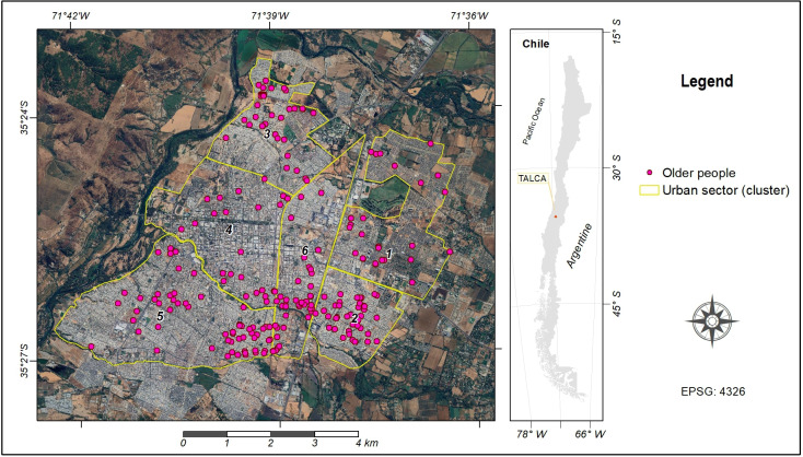 Unveiling the Frailty Spatial Patterns Among Chilean Older Persons by Exploring Sociodemographic and Urbanistic Influences Based on Geographic Information Systems: Cross-Sectional Study.