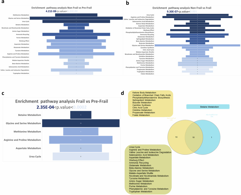 1H-NMR-based metabolomics identifies disrupted betaine metabolism as distinct serum signature of pre-frailty.