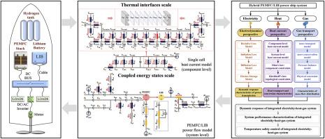 Electric-thermal-gas synergistic dynamics in PEMFC-LIB hybrid systems for hydrogen ships: A multi-scale evaluation framework