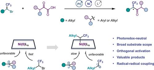 Photoredox-Neutral Ni-Catalyzed Decarboxylative Fluoroalkylation via Radical Sorting Cross-Coupling