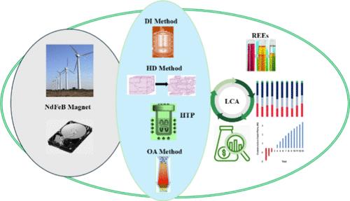 Evaluating Upstream Processing Strategies for Rare Earth Element Recovery from NdFeB Waste Magnets: A Comparative Technoeconomic and Environmental Analysis