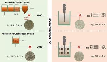 Impact of ultrasonication on sludge characteristics: Aerobic granular sludge versus waste activated sludge