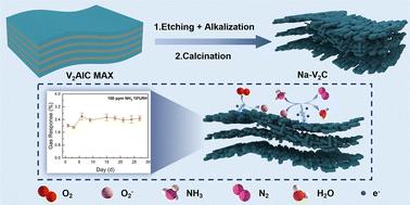 Preparation of NaV6O15/V2CTX composite materials for room-temperature ammonia sensing
