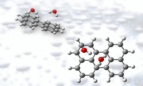Formation of Water Networks on Anionic Perylene