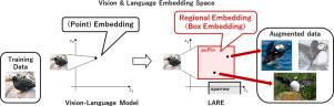 LARE: Latent augmentation using regional embedding with vision-language model