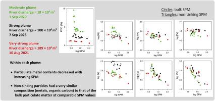 Trace metal concentrations in the bulk and non-sinking suspended particulate matter of the Gaoping River plume after heavy rainfall events