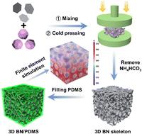 Constructing binder-free 3D thermal networks with hexagonal boron nitride of varying sizes to enhance polydimethylsiloxane composites: a comparative study†