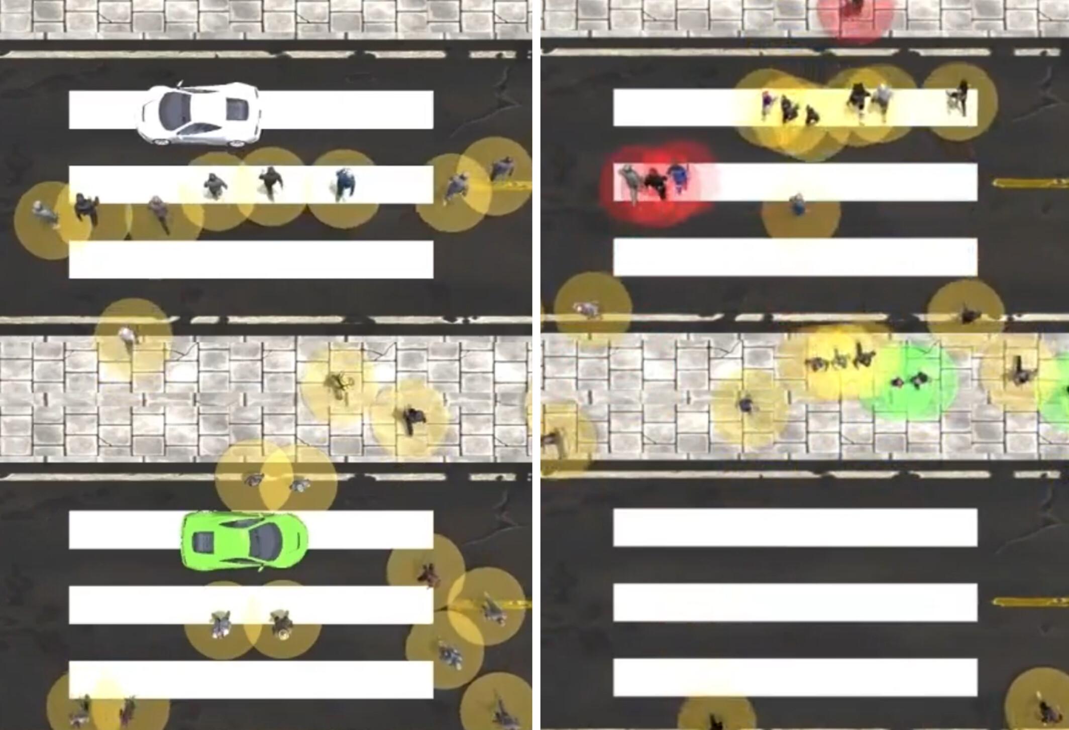 Risk-Aware Pedestrian Behavior Using Reinforcement Learning in Mixed Traffic