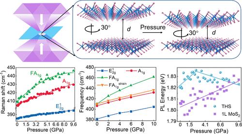 Pressure-Enhanced Interlayer Coupling and Hybridized Excitons in Twisted MoS2 Moiré Quasicrystals
