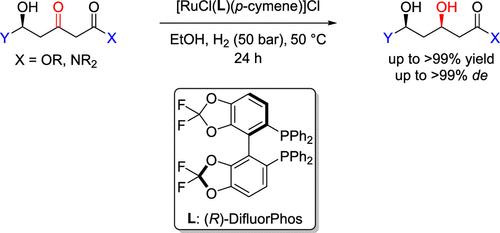 Ru-Catalyzed Asymmetric Hydrogenation of Chiral δ-Hydroxy-β-Keto Acid Derivatives