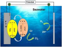 Co-MOF incorporated TiO2 nanorods for the photoelectrocatalytic decomposition of seawater aimed at hydrogen production and the concurrent synthesis of HClO†