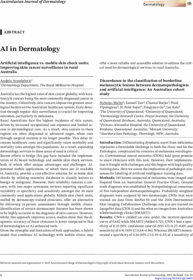 AI in Dermatology