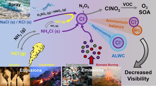 The Variation, Source, and Environmental Impact of Chloride Across China: Summarized Field Results Based on the Aerosol Mass Spectrometer (AMS)