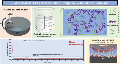 Research on the Superlubricity of Lotus Root Starch/Carbon Nanotube Composite Water-Based Lubricant