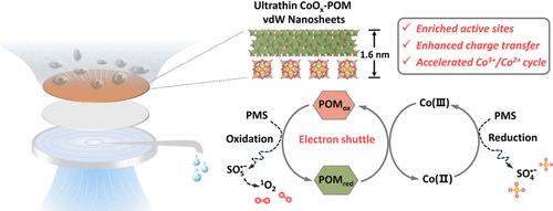 Immobilizing Electron Shuttles into van der Waals Heterostructures for Boosted Fenton-like Reactions