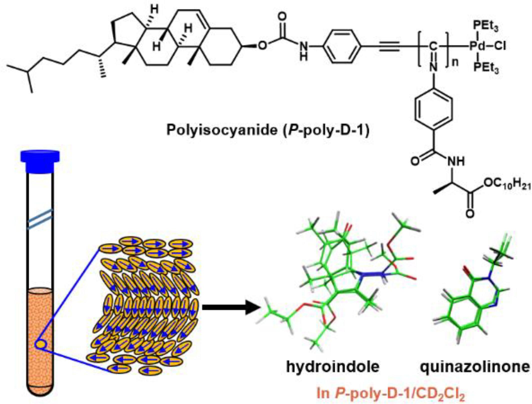 Structure Confirmation of Quinazolinone and Hydroindole Using Residual Dipolar Couplings From Polyarylisocyanide Liquid Crystal
