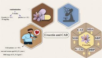 The effect of crocetin (a saffron carotenoid) supplementation on antioxidant and inflammatory indexes and serum leptin concentration in patients with coronary artery disease†‡