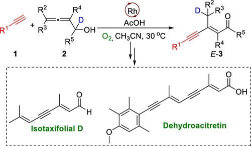 Rh-Catalyzed Aerobic E-Selective Linear Coupling of Terminal Alkynes with 2,3-Allenols