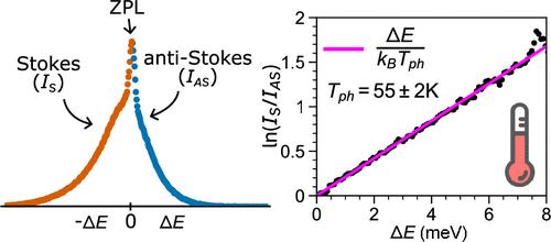 Calibration-Free Measurement of the Phonon Temperature around a Single Emitter
