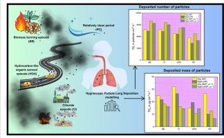 Increased particle mass deposition on lung tissue due to industrial and waste-burning activities