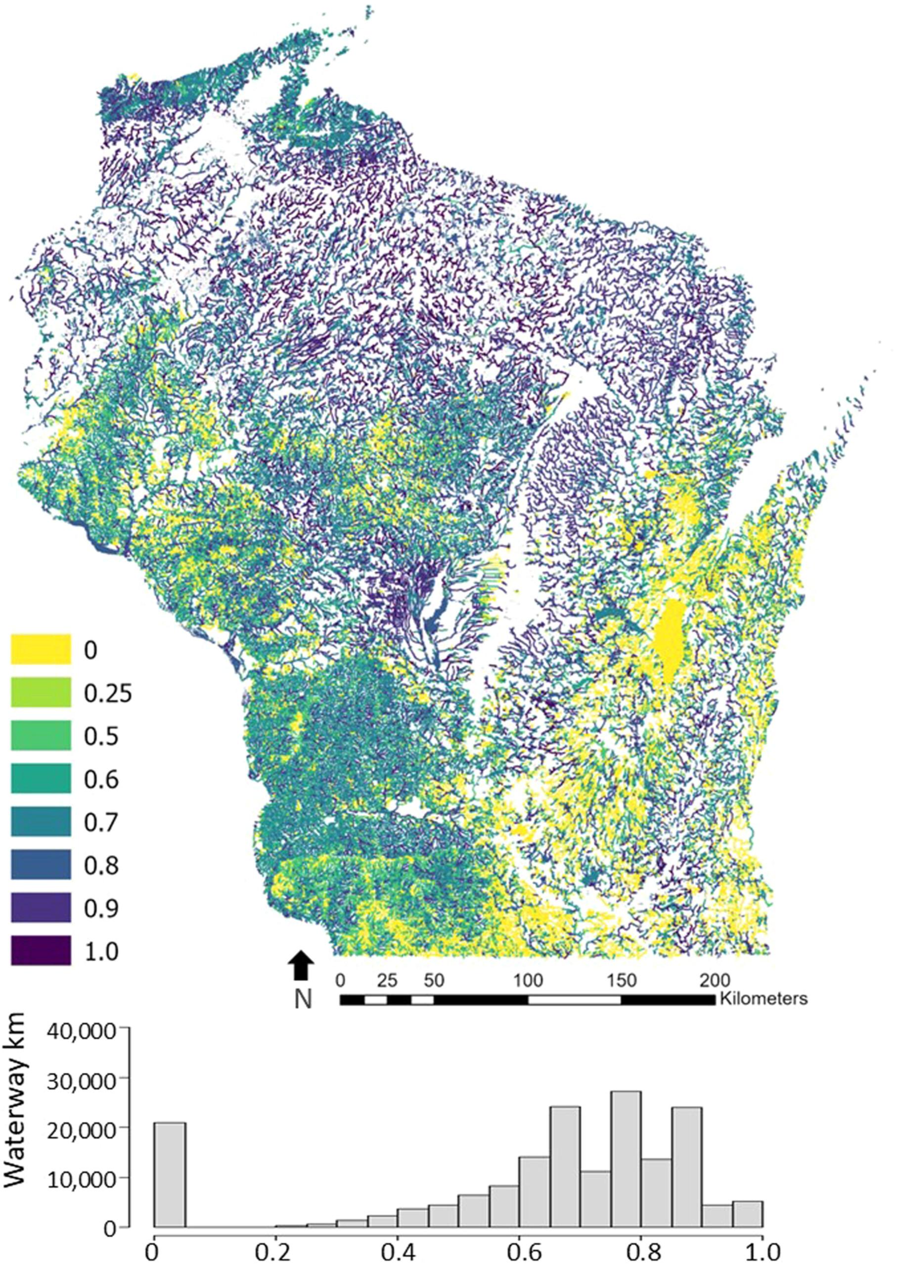 A habitat suitability model to assess population status and management implications for beaver in Wisconsin