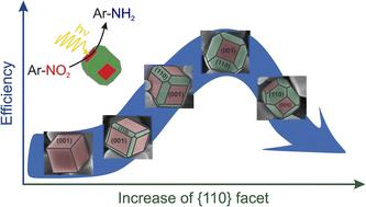 Facet-dependent photocatalytic reduction of nitroaromatics using tailored SrTiO3 crystals: mechanism and reactivity enhancement†