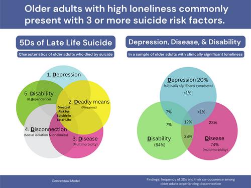 The 5D indicators of suicide risk in older adults who are lonely